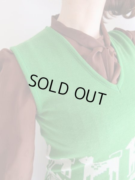 画像7: 動物モチーフデザインのレトロベスト (7)