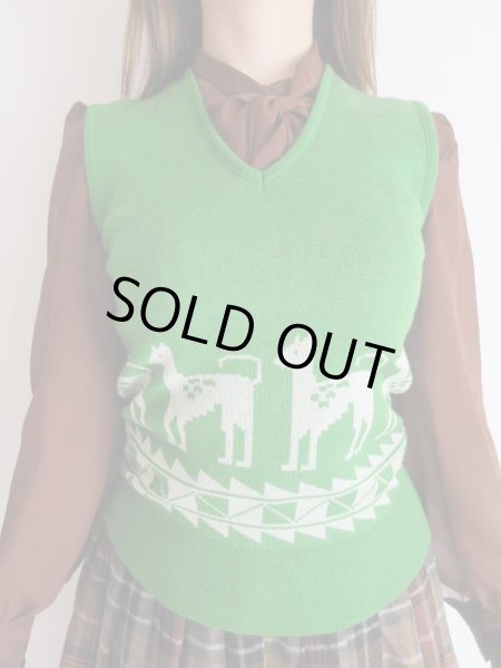 画像3: 動物モチーフデザインのレトロベスト (3)