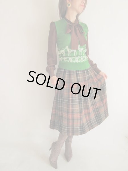 画像2: クラシカルチェックスカート (2)