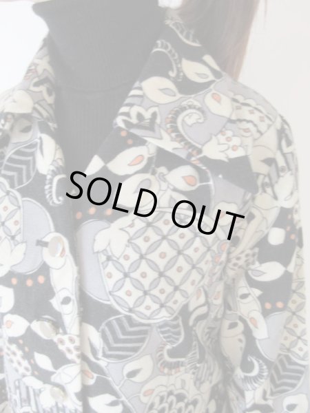 画像6: Dead stock*モノトーンサイケ柄のワンピース (6)