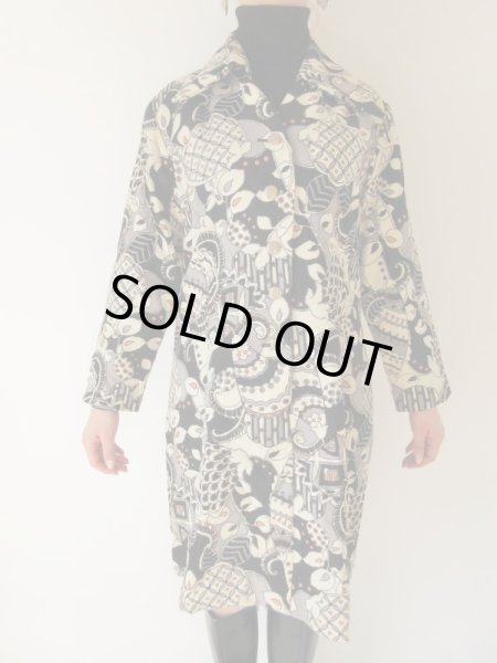 画像3: Dead stock*モノトーンサイケ柄のワンピース (3)