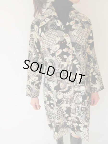 画像8: Dead stock*モノトーンサイケ柄のワンピース (8)