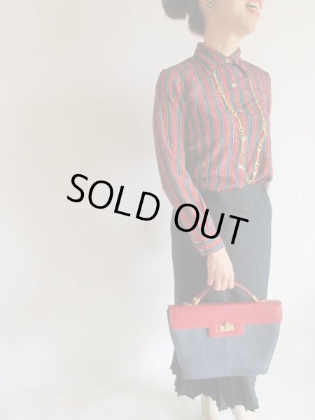 画像3: 海外ヴィンテージ*裾プリーツの美シルエットスカート（ベルト付き） (3)