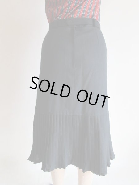 画像6: 海外ヴィンテージ*裾プリーツの美シルエットスカート（ベルト付き） (6)