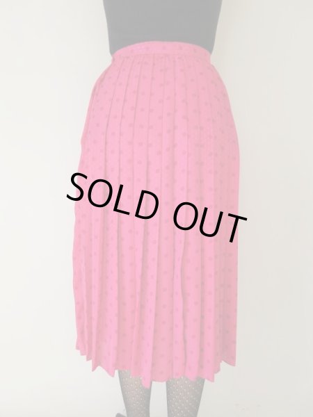 画像5: ヴィヴィッドピンクの水玉スカート (5)