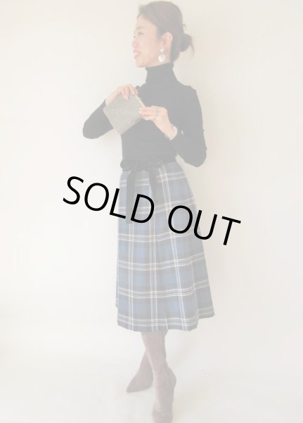 画像8: 美シルエットのチェック柄スカート (8)
