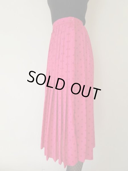 画像4: ヴィヴィッドピンクの水玉スカート (4)