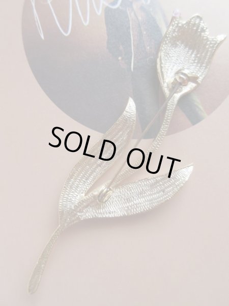 画像5: 未使用*エレガントフォルムのお花エナメルブローチ (5)