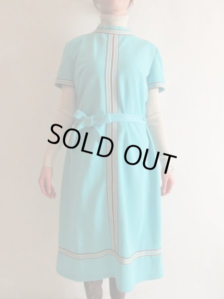 画像3: 海外ヴィンテージ*ジャージ素材のレトロシルエットワンピース (3)