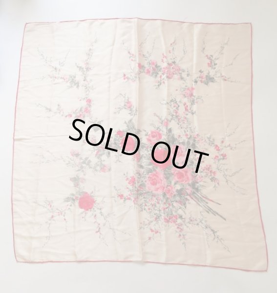 画像3: Dead stock*優しい桜色の花柄スカーフ (3)