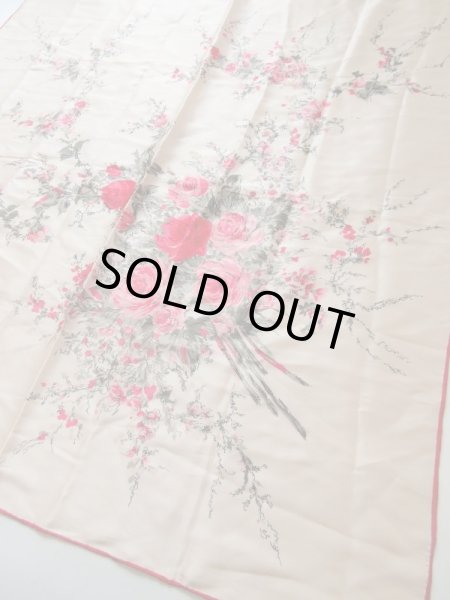 画像4: Dead stock*優しい桜色の花柄スカーフ (4)