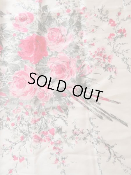 画像5: Dead stock*優しい桜色の花柄スカーフ (5)