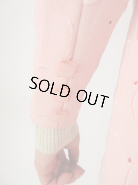 画像6: Dead stock*刺繍生地の桜色ワンピース (6)