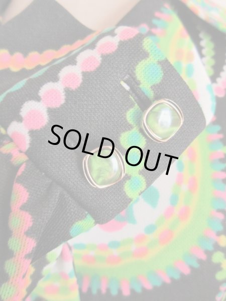 画像8: 1点モノ*カラフルサイケなワンピース (8)