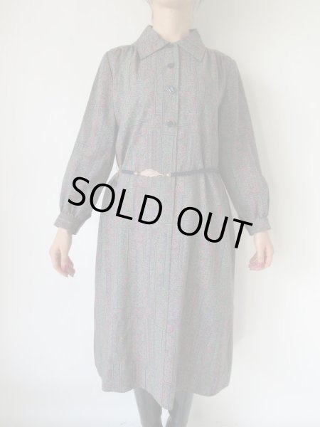 画像3: シェルの葉っぱ型ベルト付きワンピース (3)