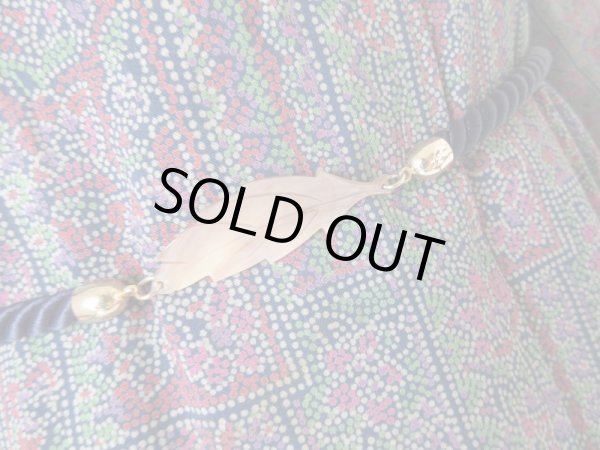 画像6: シェルの葉っぱ型ベルト付きワンピース (6)