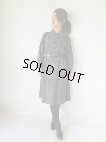 画像2: シェルの葉っぱ型ベルト付きワンピース (2)