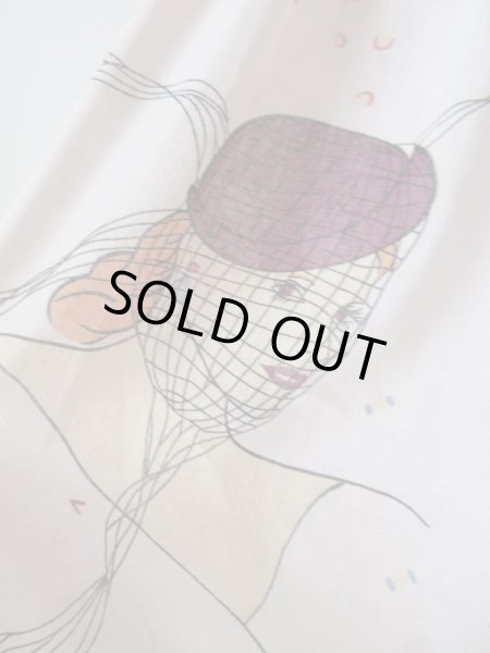 画像8: オシャレなレディー柄のウエストゴムスカート (8)