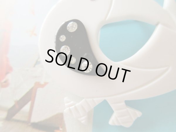 画像3: ラインストーン付き*鳥さんブローチ (3)