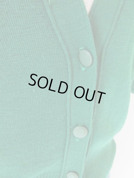 画像6: グリーンのワンカラーカーディガン (6)