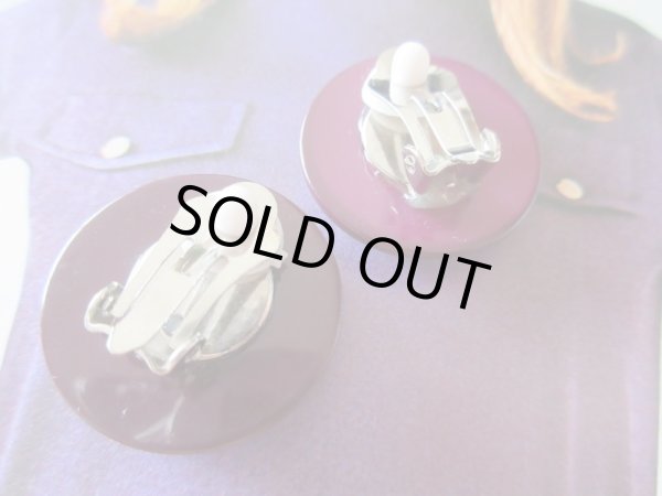 画像3: Dead stock*紫白水玉イヤリング (3)