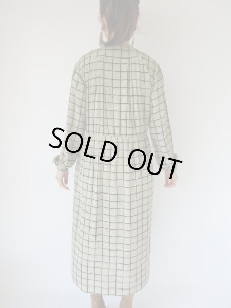 画像5: 大人レトロな格子柄ワンピース (5)