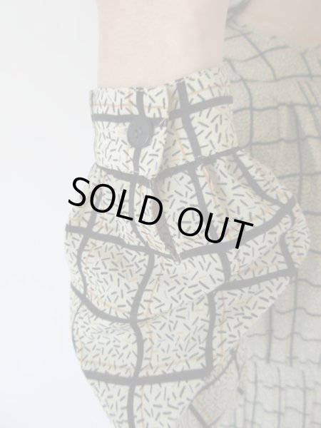 画像7: 大人レトロな格子柄ワンピース (7)