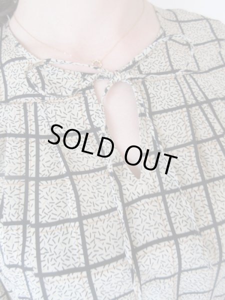 画像8: 大人レトロな格子柄ワンピース (8)