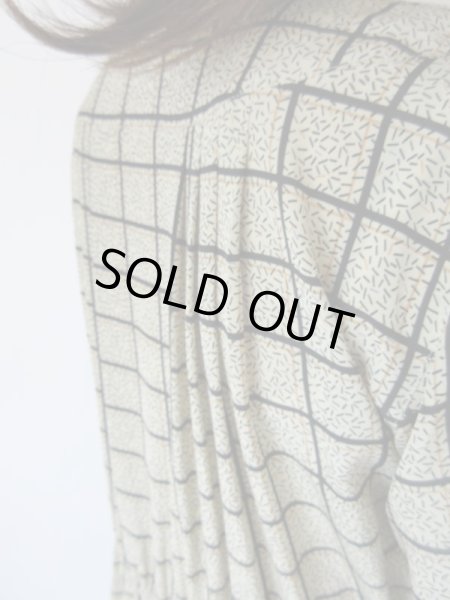 画像6: 大人レトロな格子柄ワンピース (6)