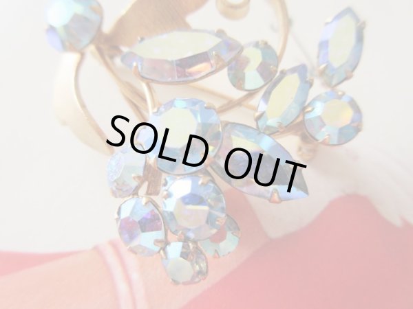 画像2: オーロラブルーのガラスブローチ (2)