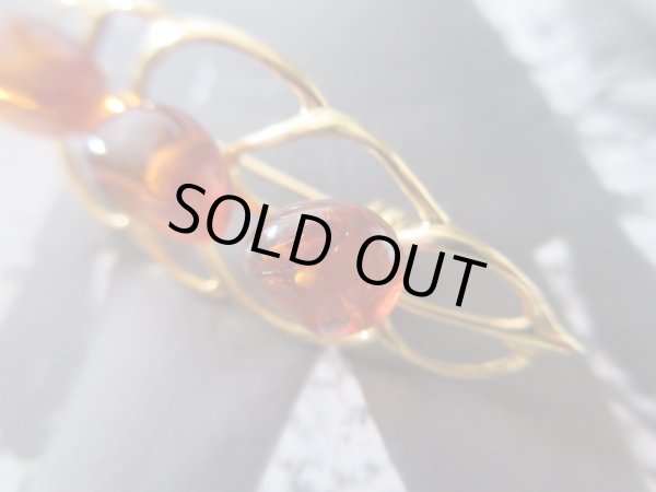 画像3: ガラス装飾のリーフブローチ (3)