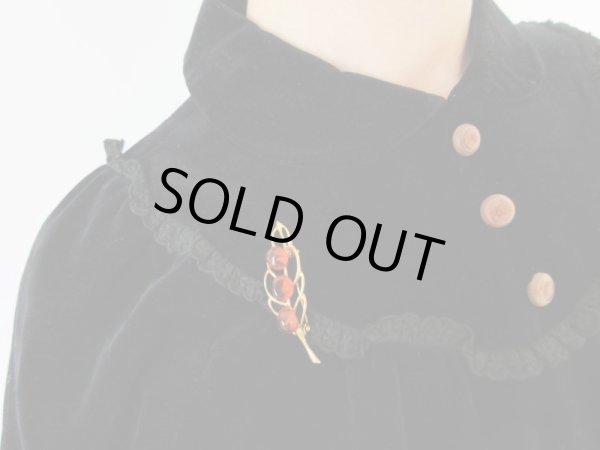 画像5: ガラス装飾のリーフブローチ (5)