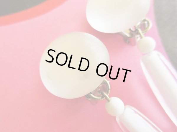 画像2: 【再入荷】Dead stock*白クリアーの揺れるイヤリング (2)