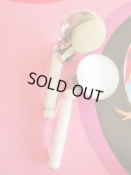 画像4: 【再入荷】Dead stock*白クリアーの揺れるイヤリング (4)