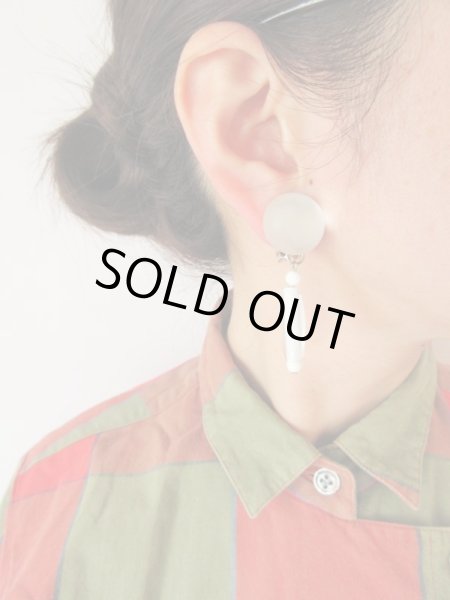 画像5: 【再入荷】Dead stock*白クリアーの揺れるイヤリング (5)