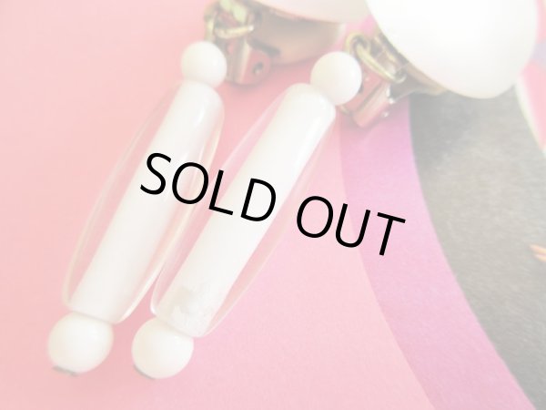 画像3: 【再入荷】Dead stock*白クリアーの揺れるイヤリング (3)