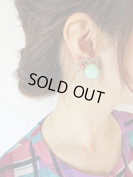 画像5: Dead stock*レースハートのイヤリング (5)
