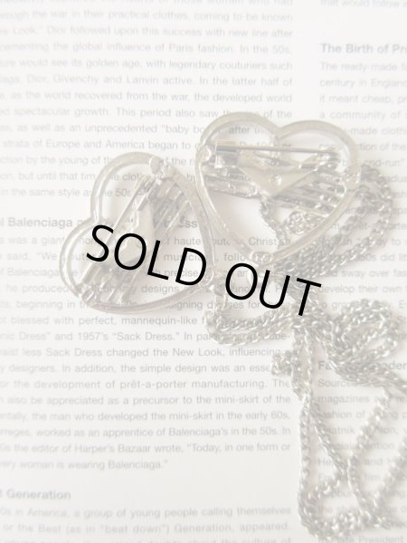 画像4: Dead stock*ハートに♪のチェーンブローチ (4)