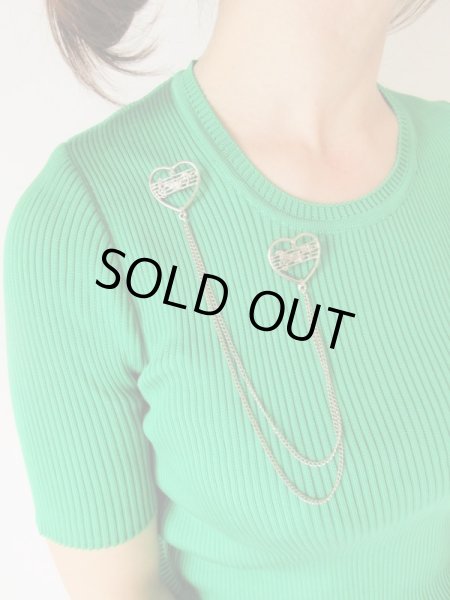 画像5: Dead stock*ハートに♪のチェーンブローチ (5)