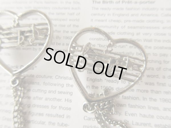 画像2: Dead stock*ハートに♪のチェーンブローチ (2)