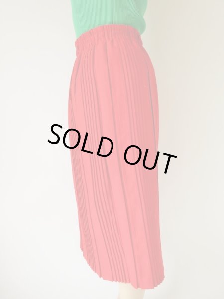 画像4: トマトレッドのプリーツスカート（ウエストゴム） (4)