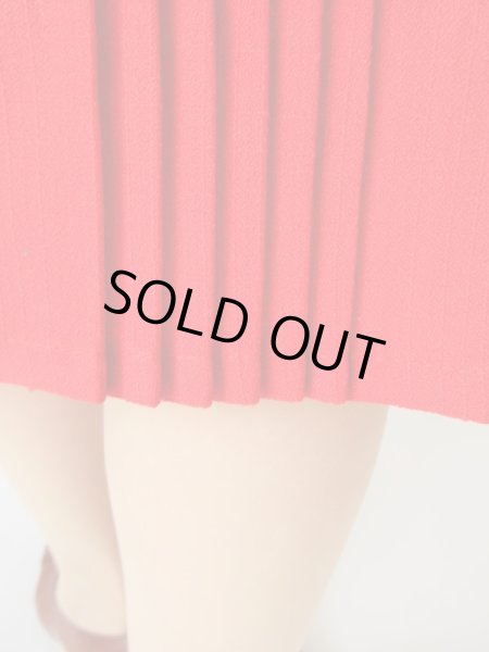 画像8: トマトレッドのプリーツスカート（ウエストゴム） (8)