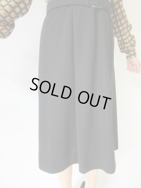 画像8: 幾何学スクエアー柄のボウタイワンピース (8)