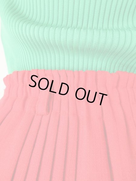 画像7: トマトレッドのプリーツスカート（ウエストゴム） (7)