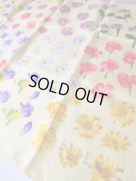 画像2: ELLE*花柄スカーフ (2)