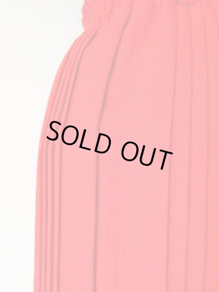 画像6: トマトレッドのプリーツスカート（ウエストゴム） (6)