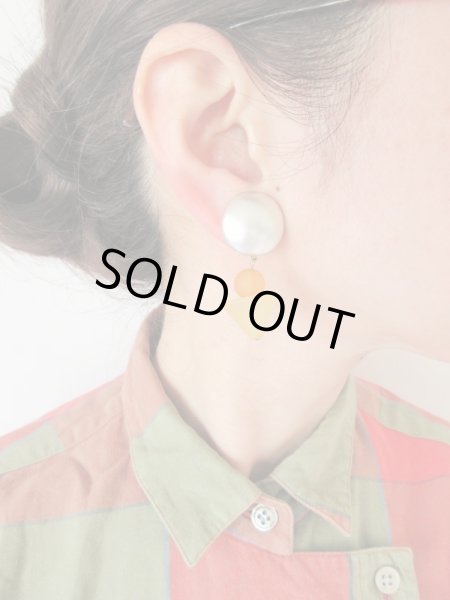 画像2: Dead stock*マットな質感のレトロイヤリング (2)