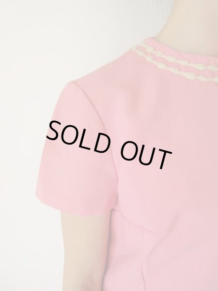 画像7: 海外ヴィンテージ*毛糸の2本ラインワンピース (7)