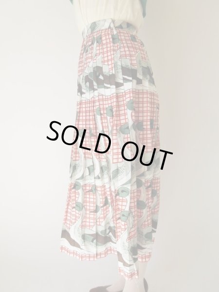 画像6: 【総入れ替え対象外商品】カモ柄プリーツスカート (6)