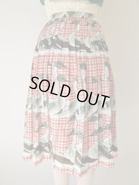 画像7: 【総入れ替え対象外商品】カモ柄プリーツスカート (7)